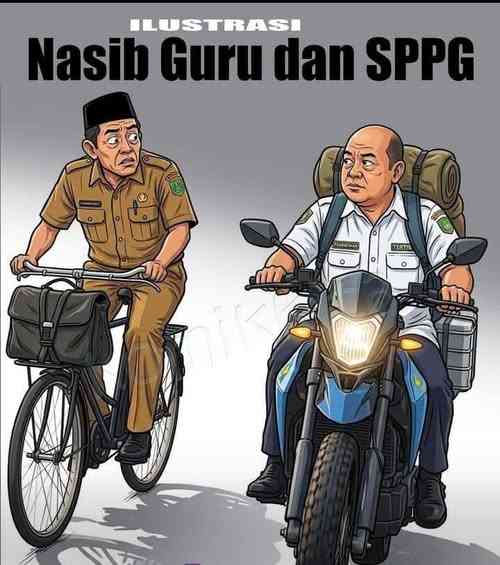 Ilustrasi nasib guru dan SPPG/ChatGPT