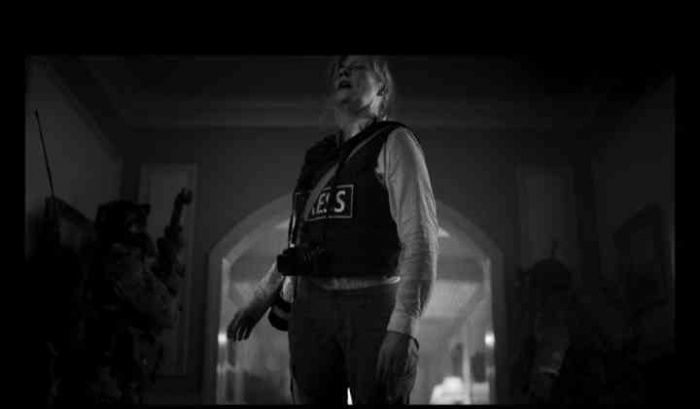 Foto jurnalis tertembak, Sumber : Film Civil war (2024)