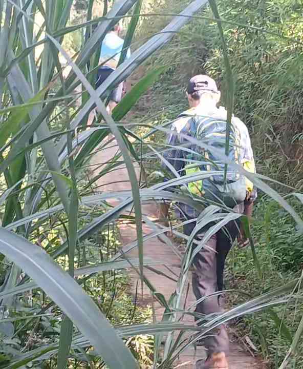 Jalan mulai menanjak meski masih halus(Dokumentasi pribadi: Isti Yogiswandani)