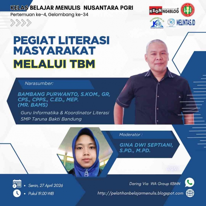 narsum dan moderator pertemuan keempat KBPM PGRI/dokpri