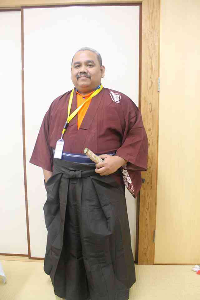 Omjay pakai baju jepang siap mengusir hantu/dokpri