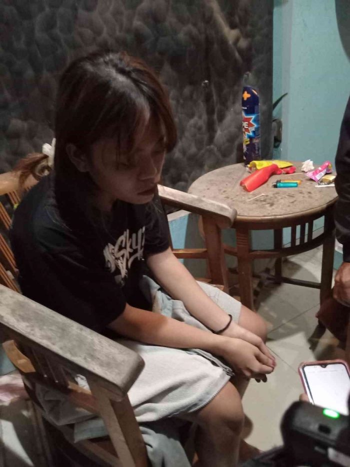 Salah satu pelaku pencuri sepeda motor di Binong. Foto dokpri.