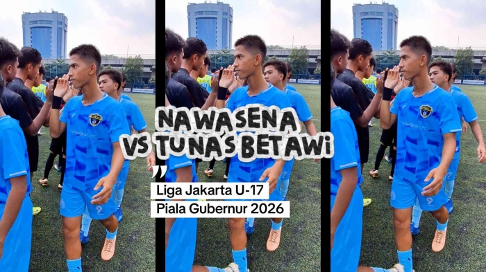 Tunas Betawi cukur Nawasena 3-0 di Liga Jakarta U-17 Piala Gubernur 2026. Foto: Isson Khairul