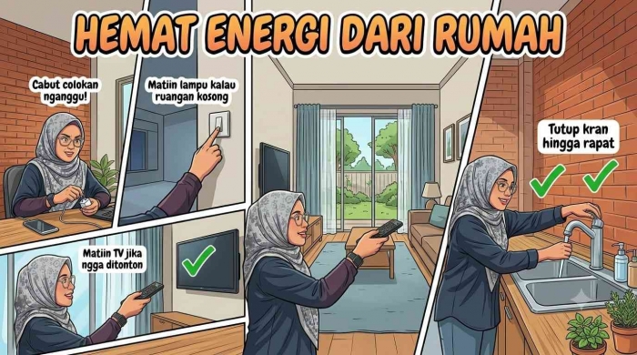 Hemat energi dari rumah. Dokpri.