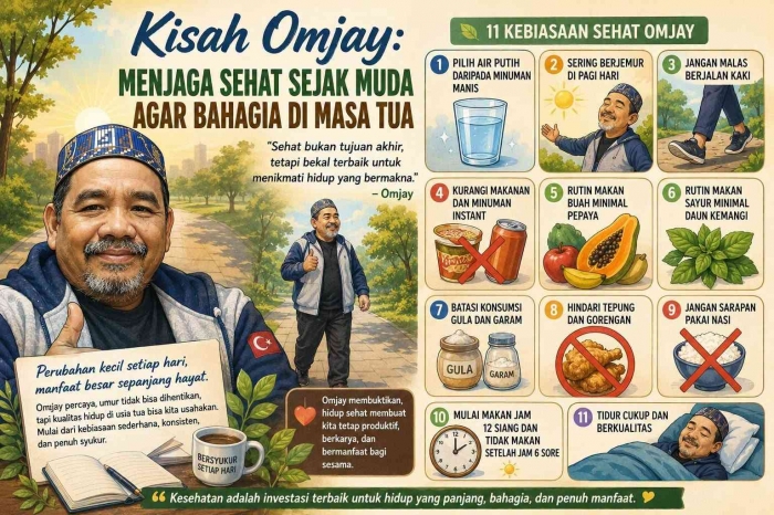 menjaga sehat sejak muda dan bahagia di masa tua/chatgpt