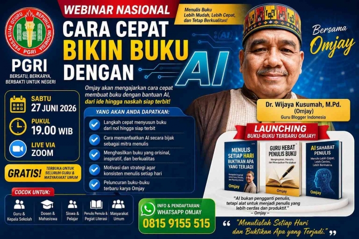 Poster kegiatan webinar nasional/PGRI