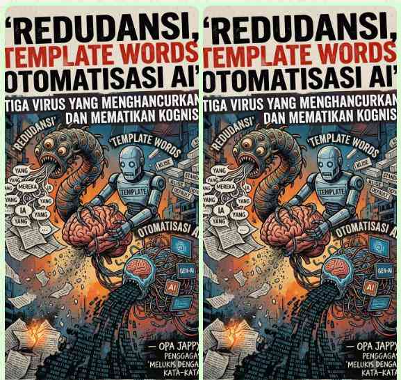 Redudansi, Template Words, Otomatisasi AI Merusak, Menghancurkan, dan Mematikan Kognisi Penulis | Opa Jappy