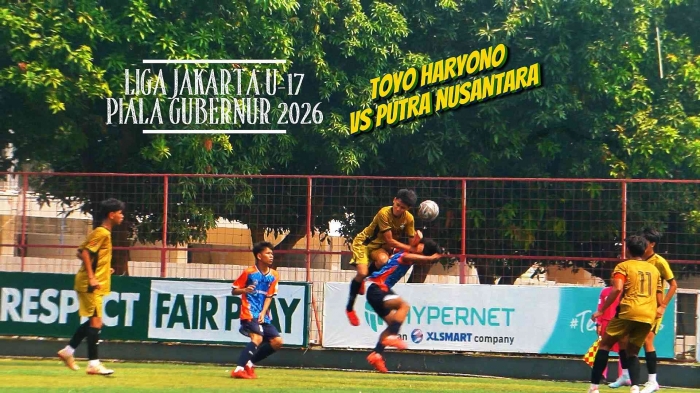 Taktik strategi Putra Nusantara sangat ampuh, kalahkan Toyo Haryono di Liga Jakarta U-17 Piala Gubernur 2026. Foto: Isson Khairul