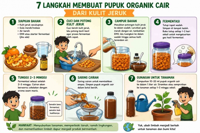 7 langkah membuat pupuk organik cair. (Sumber foto: Jandris_Sky/Gemini)