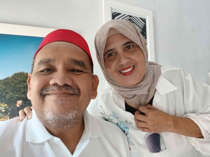 Omjay bersama istri tercinta/dokpri