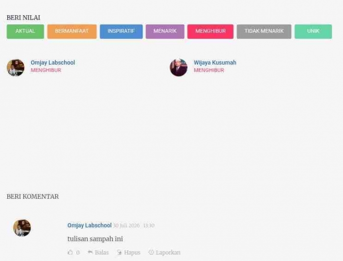 Tangkapan Layar Kompasiana | Opa Jappy