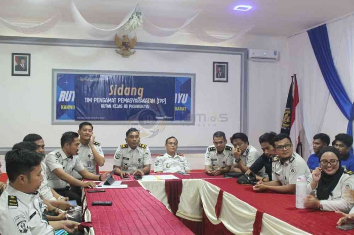 Pelaksanaan sidang tpp berlangsung di aula Rutan kelas IIB Pasangkayu