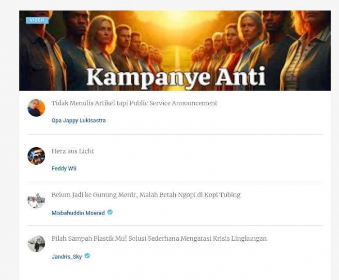 Tangkapan Layar Kompasiana | Opa Jappy
