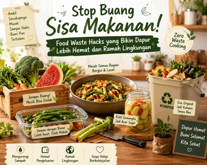 Food waste kini menjadi salah satu penyumbang terbesar timbunan sampah di Indonesia. (Sumber foto: Jandris_Sky/Gemini)