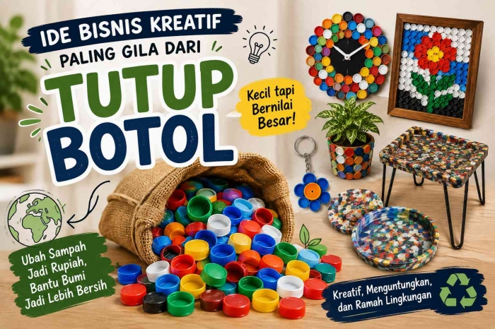 Ide Bisnis kreatif paling gila dari tutup botol. (Sumber foto: Jandris_Sky/Gemini)