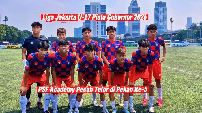 Klub PSF Academy butuh 5 pekan untuk mencetak kemenangan di Liga Jakarta U-17 Piala Gubernur 2026. Foto: Isson Khairul