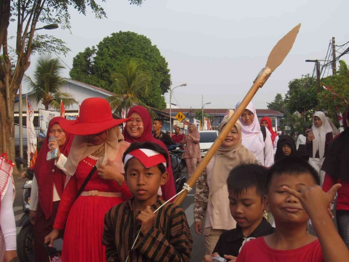 Karnaval Kemerdekaan HUT RI ke 81 warga RT 003 RW 011 Halim Perdanakusuma Jakarta Timur. (Sumber foto: Jandris_Sky)