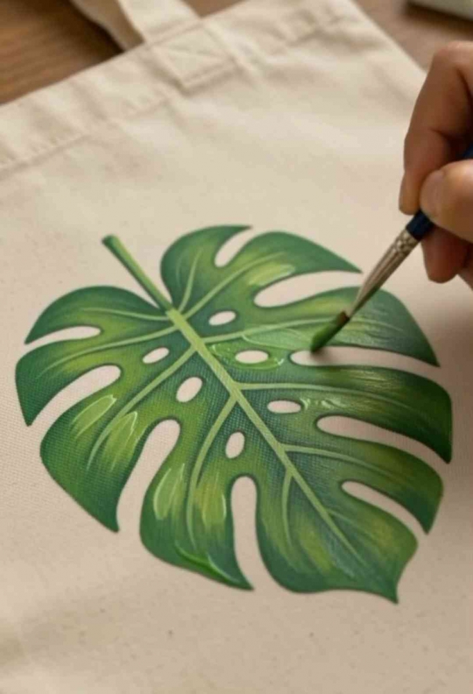 Totebag lukis ramah lingkungan. (Sumber foto: Jandris_Sky)