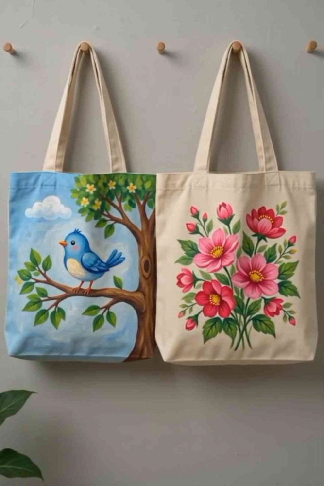 Totebag lukis ramah lingkungan. (Sumber foto: Jandris_Sky)