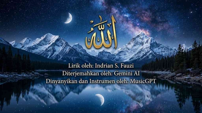 Ilustrasi Cover Lagu Religi (Sumber: Kreasi Gemini AI untuk gambar cover, tayang di Youtube)