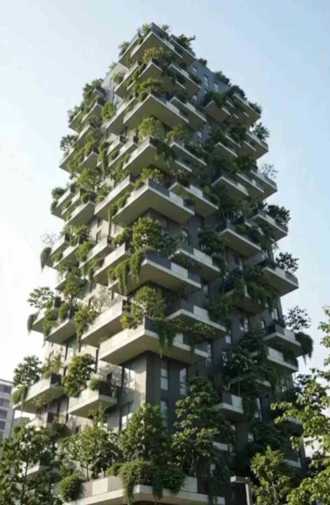 Arsitektur berkelanjutan sering dikaitkan dengan bangunan hijau atau green building. (Sumber foto: Jandris_Sky)