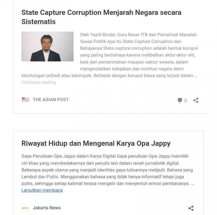 Tangkapan Layar Jakarta News | Opa Jappy