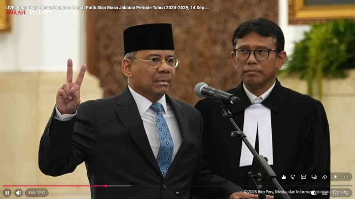 pelantikan menkeu baru/sekneg