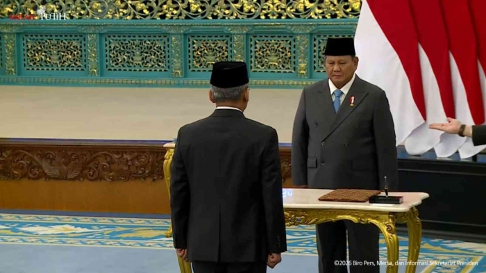 Pelantikan menteri keuangan baru/sekneg