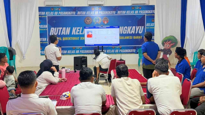 kegiatan berlangsung di aula Rutan Pasangkayu