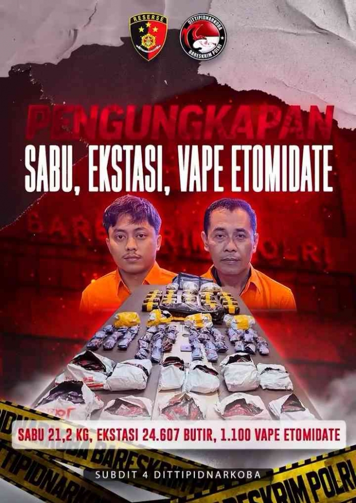 Foto Dokumentasi Dittipidnarkoba Bareskrim Polri