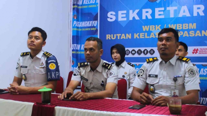 Zoom berlangsung dari ruang ZI Rutan Pasangkayu