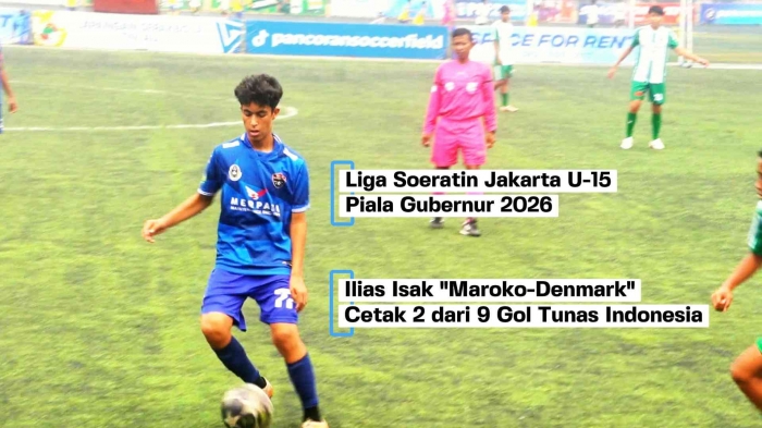 Ilias Isak, pemain Maroko-Denmark di Liga Soeratin Jakarta U-15 Piala Gubernur 2026. Foto: Isson Khairul