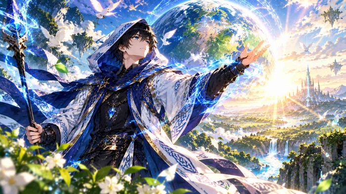 Existential Wizard di terang pagi bumi (Kreasi: ChatGPT)