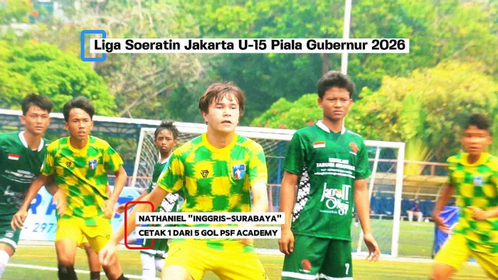 Nathaniel Alexander Akbar, blasteran Inggris-Surabaya, moncer di Liga Soeratin Jakarta U-15 Piala Gubernur 2026. Foto: Isson Khairul