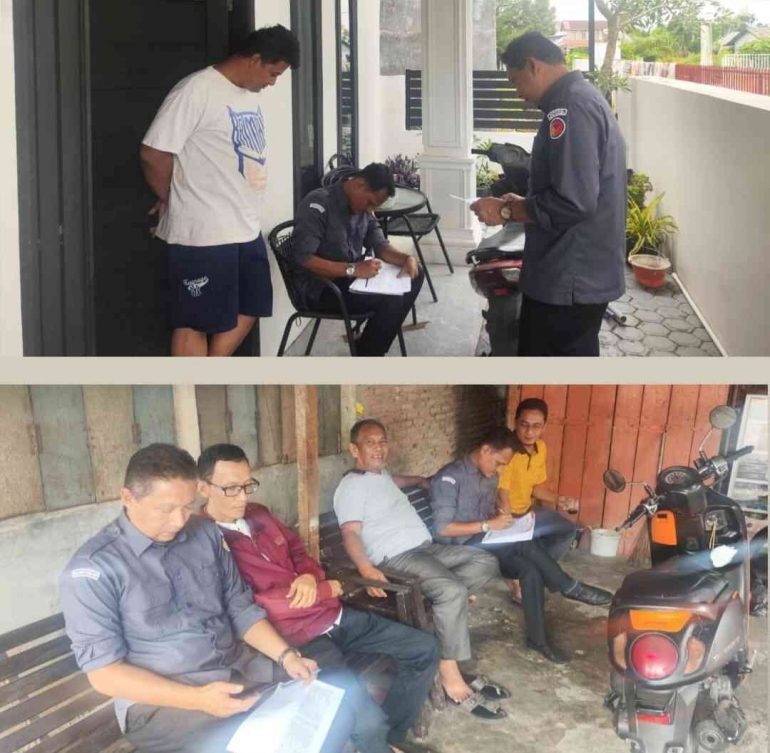 Photo : staff sekret bawaslu langsa saat melakukan uji petik ( dok humas)