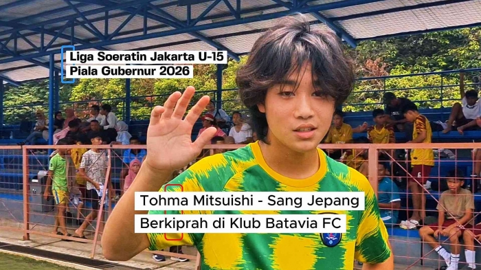 Tohma Mitsuishi, warga Jepang di klub Batavia FC U-15, Liga Soeratin Jakarta U-15 Piala Gubernur 2026. Foto: Isson Khairul