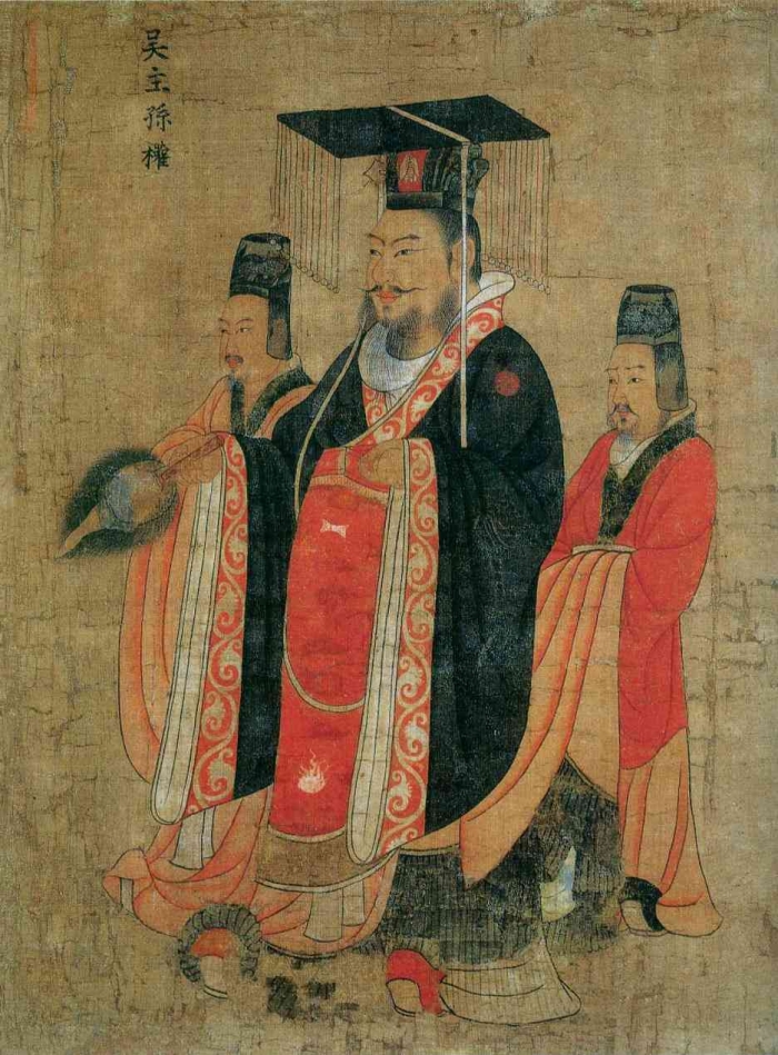 Lukisan-lukisan ini menggambarkan wujud Sun Quan berdasarkan catatan sejarah dan interpretasi dinasti kuno. Salah satu yang paling terkenal adalah bagian dari Thirteen Emperors Scroll karya Yan Liben dari Dinasti Tang. Sumber : Wikipedia