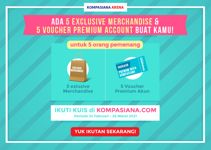 Kuis ini berhadiah 5 EXCLUSIVE MERCHANDISE & 5 VOUCHER PREMIUM ACCOUNT