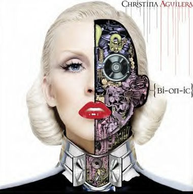 Ilustrasi Christina Aguilera sebagai manusia super