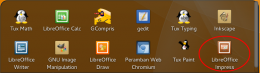 Membuka LibreOffice Impress pada Distro BlankOn