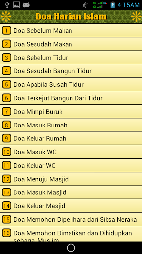 Menu Doa Harian