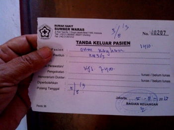 Menikmati Kjs Selama Tiga Hari Di Rumah Sakit Sumber Waras