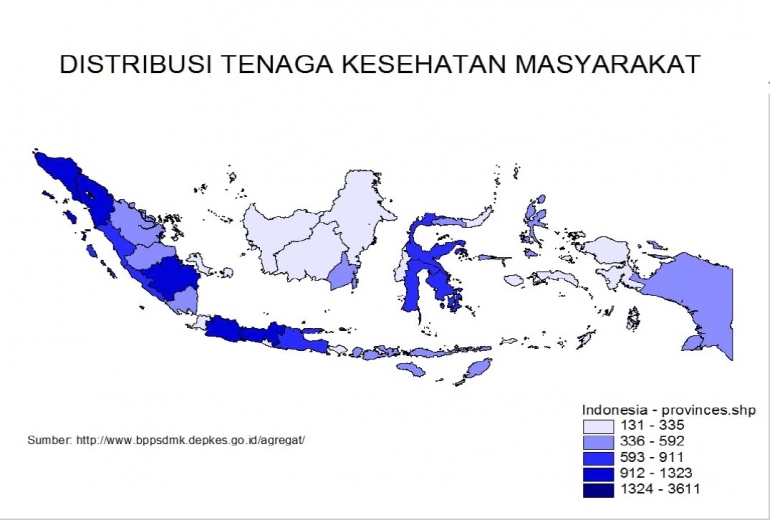 distribusi tenaga kesmas di indonesia