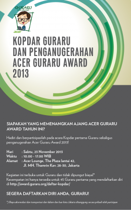 acer guraru award 2013