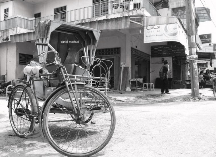 Becak kayuh di Medan (Dokumentasi Pribadi)