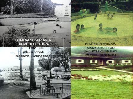 Bumi Sangkuriang.... tempat rekreasi dan berakhir pekan, santai, olahraga, nobar.... Foto : tahun 1975 (kiri atas), tahun 1980 (kanan atas) , tahun 1975 (kiri bawah) , tahun 1980 (kanan bawah)