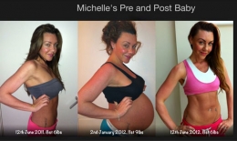 Bahkan dengan tubuh yang terlatih pun, anda membutuhkan waktu untuk kembali ke berat normal. This is the picture of Michelle Heaton, before and after pregancy, may this picure inspire us all.(Courtesy of: http://img.thesun.co.uk/aidemitlum/archive/01527/Heaton-twitter-pic_1527598a.jpg)
