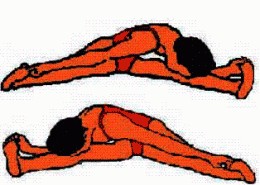 Ilustrasi latihan peregangan kaki