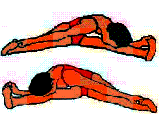 Ilustrasi latihan peregangan kaki