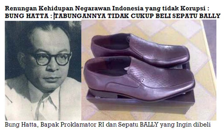 Bung Hatta dan Sepatu Bally yang ingin dibeli.